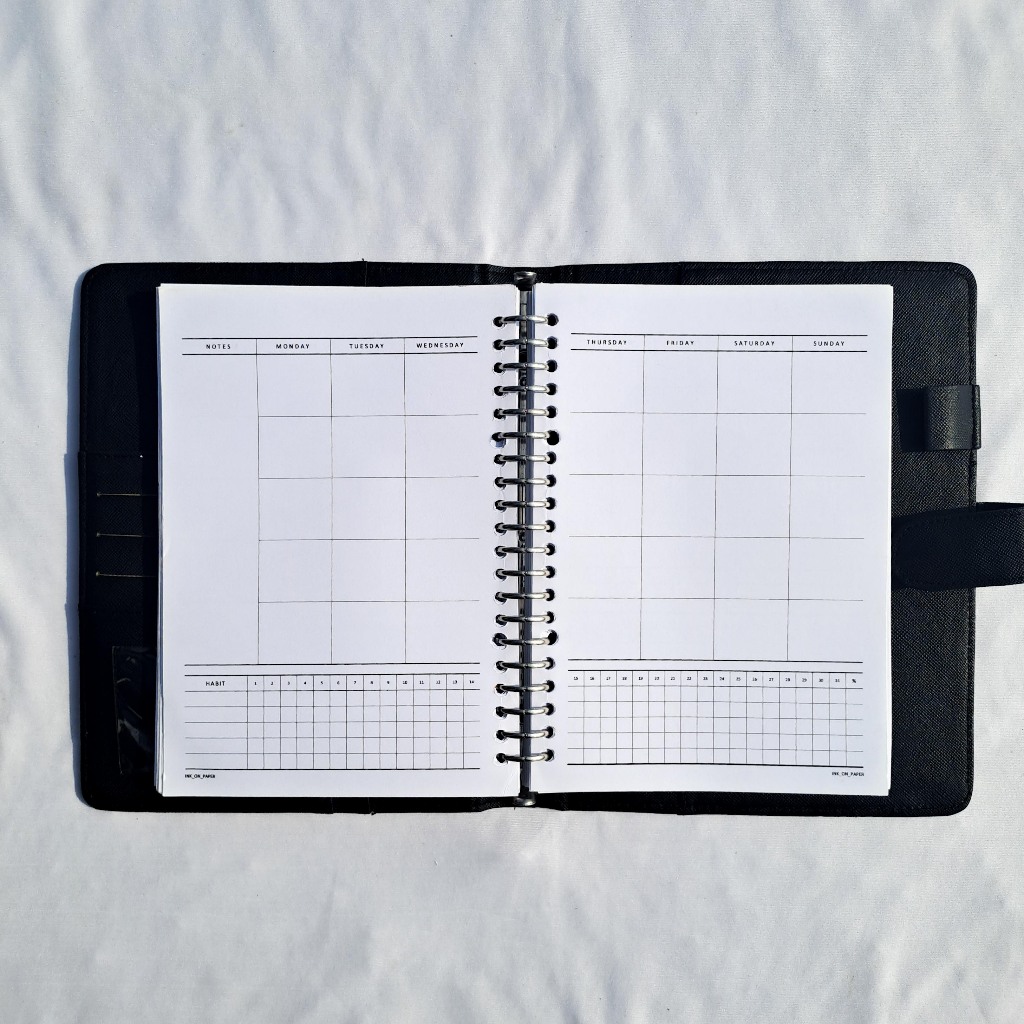 A5 - Planner รายเดือน + Habit Tracker โดย INK_ON_PAPER