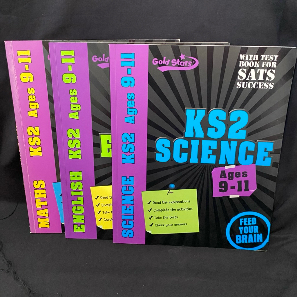 KS2 Science Math English Gold stars อายุ 9-11 1 ชุด ได้ 3 เล่ม