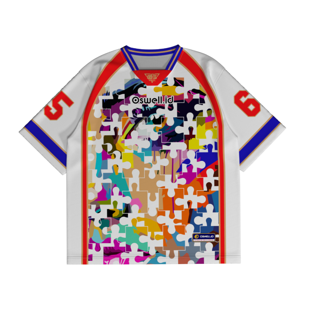 NFL COLLAR 3 JERSEY / Streetwear Jersey / Vintage Jersey / Retro / Hockey Jersey / Rugby Jersey