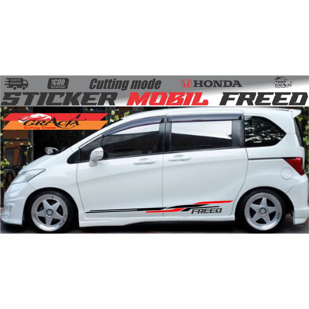 สติ๊กเกอร์ติดรถยนต์ฟรี, แถบด้านข้างร่างกาย, อุปกรณ์เสริม HONDA FREED
