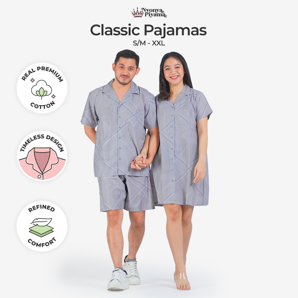 คุณนาง Comfy Pyjamas Cotton Set - โดฟ