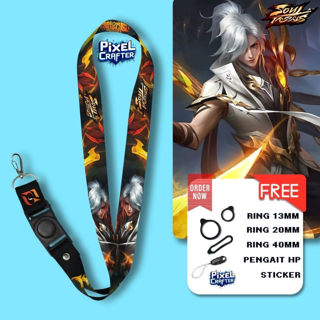 GANTUNGAN HP LANYARD MLBB AAMON SOUL VESSEL | ที่วางโทรศัพท์มือถือ | พวงกุญแจ | ที่แขวนบัตรประจําตัว