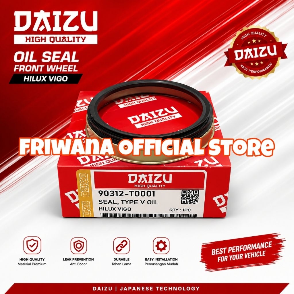 ซีลกันน้ํามันล้อหน้าด้านใน 90312-T0001 Hilux Vigo Fortuner 90312-T0001 Daizu