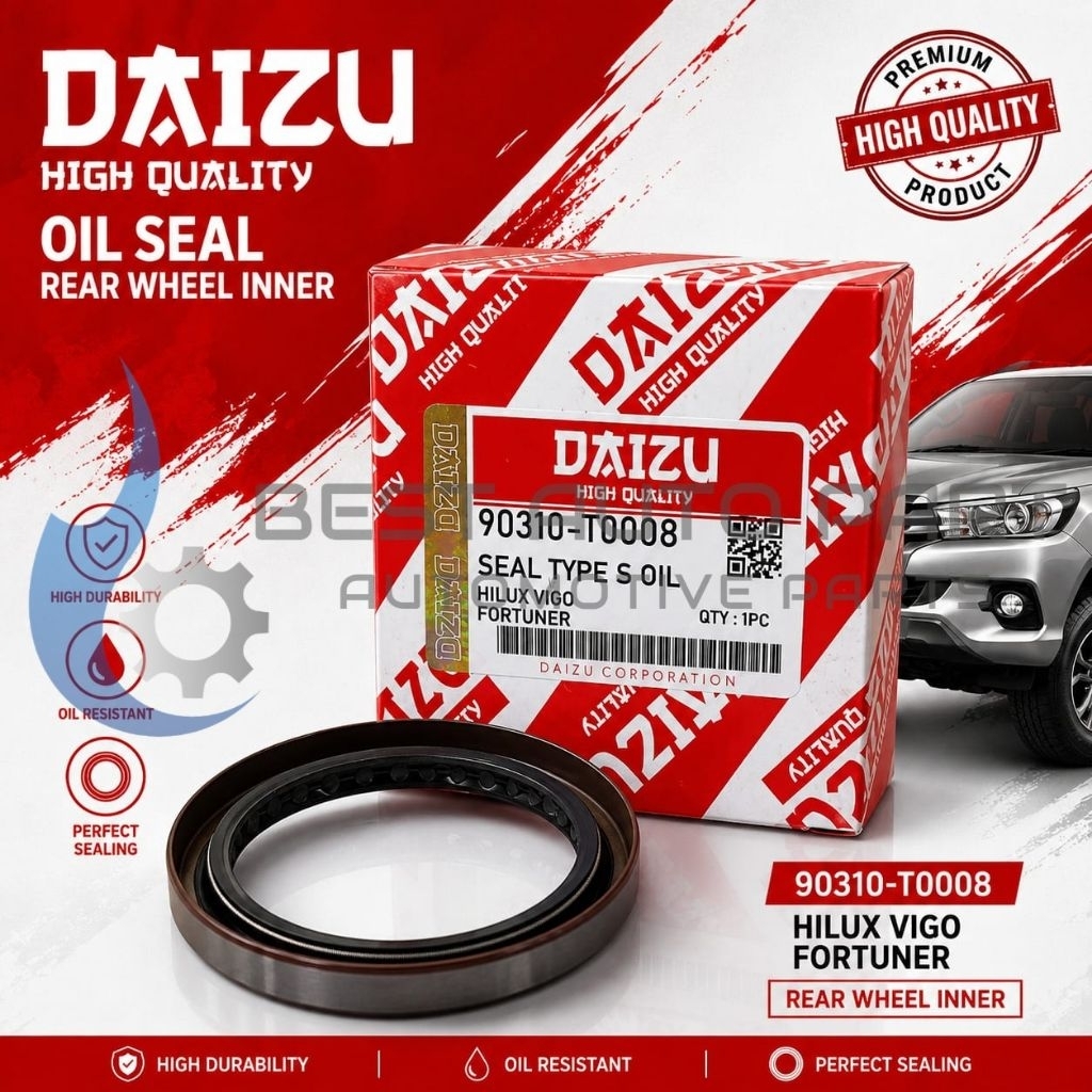 ซีลน้ํามันล้อหลังใน Hilux Vigo Fortuner 90310-T0008 Daizu