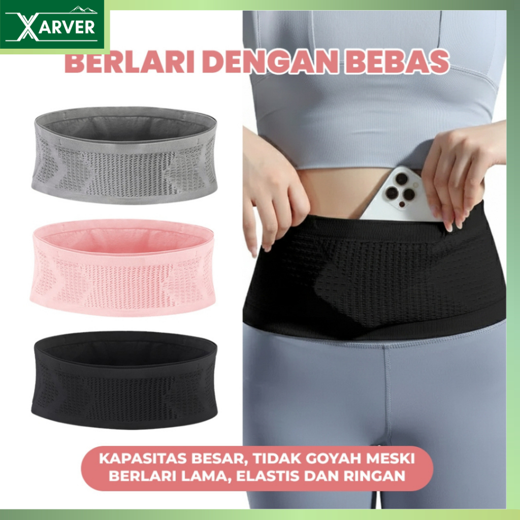 XARVER Elastic Anti-Shake Running กระเป๋าคาดเอว Running Band Belt Bag Gym Running Belt Jogging Sport