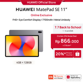 [7.7 Voucher s/d 20%] HUAWEI MatePad SE 11" Tablet [4+128GB] | FHD+ Eye Comfort Display | 7700mAh | Metal Unibody