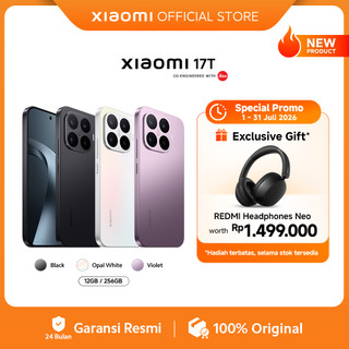 Xiaomi 17T (12GB+256GB) | Kamera telephoto periscope Leica 5x | Baterai 6500mAh (typ) | Layar eye-care 6,59” 120Hz | MediaTek Dimensity | 67W HyperCharge [Xiaomi Official Store]