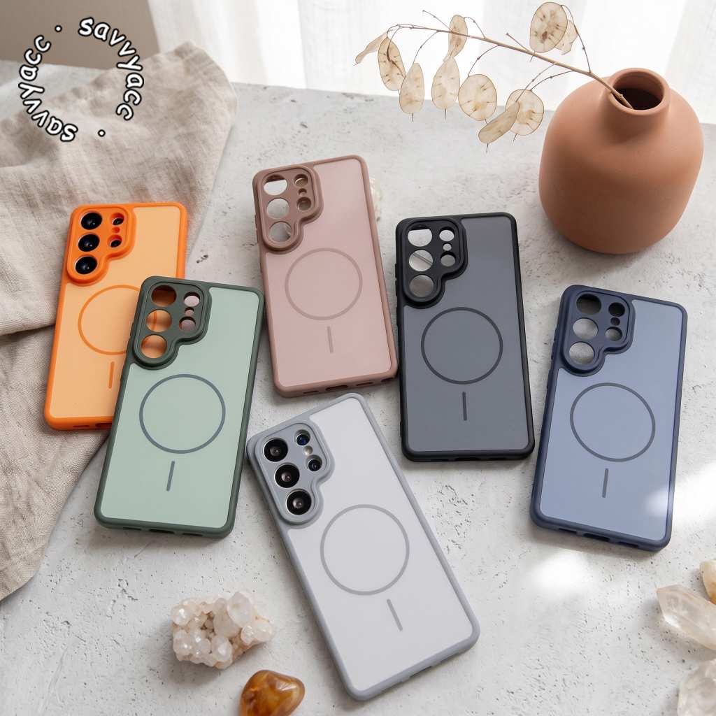 FROSTED MAGSAFE MATTE CASE สําหรับ VIVO Y02 Y02T Y03 Y04 Y04S Y05 Y1D Y12 Y15 Y15S Y16 Y17 Y17S Y19S
