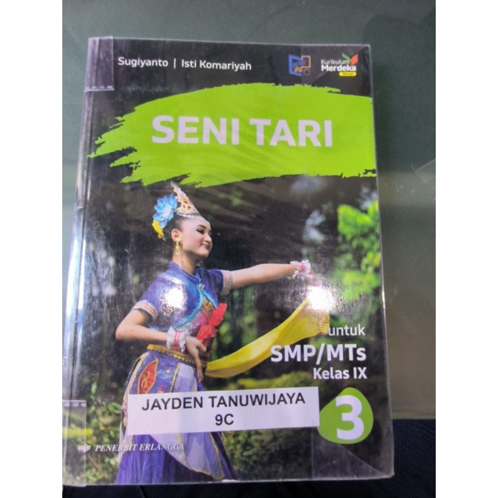 หนังสือมือสองสําหรับมัธยมศึกษาตอนต้นชั้นประถมศึกษาปีที่ 3 9 IX Erlangga Fine Arts Music Theater Danc