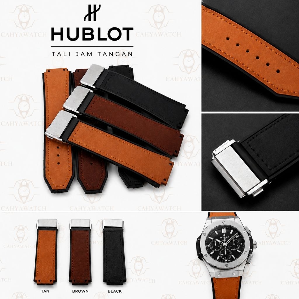 Hublot สายนาฬิกาหนังธรรมดา Hublot สายนาฬิกา 22mm 324mm