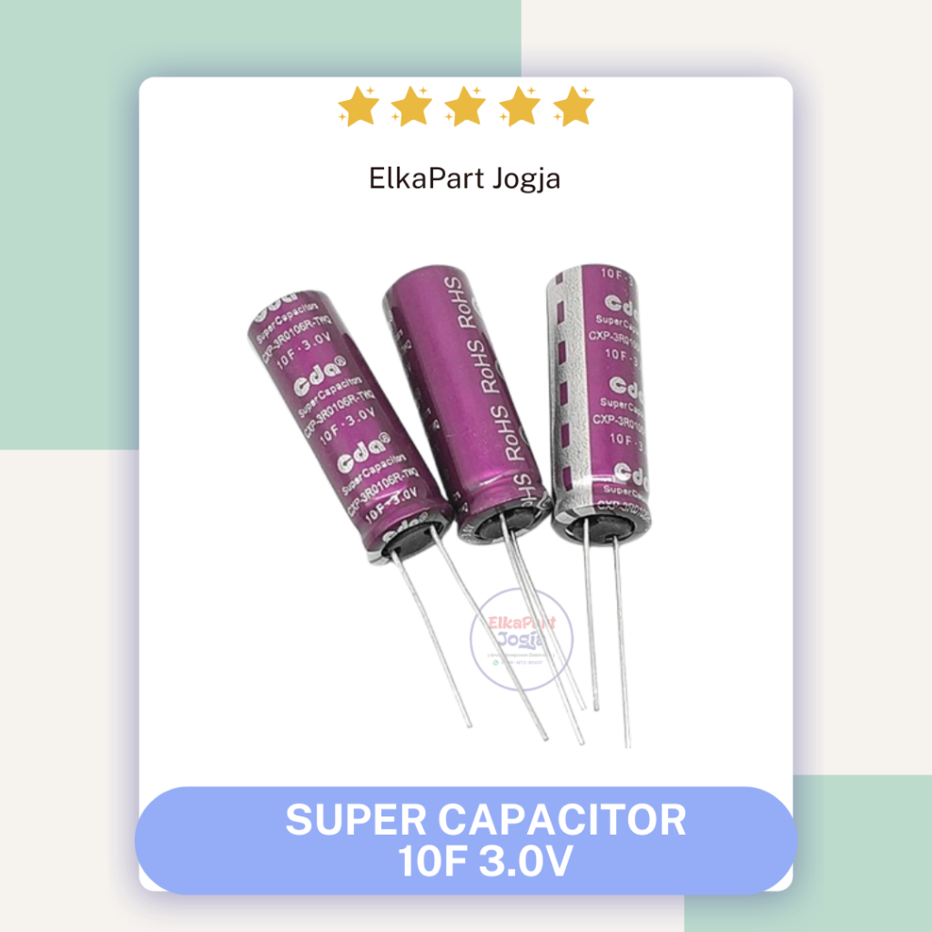SUPER CAPACITOR 10F 3.0V 10 Farad คาปาซิเตอร์ 3.0V CDA
