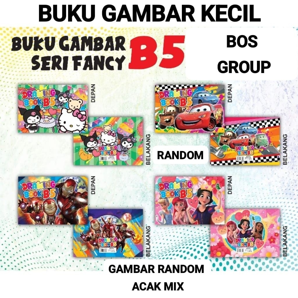 [PAK/25BK] FANCY SMALL DRAWING BOOK B5 / DRAWING BOOK / SKETCH BOOK