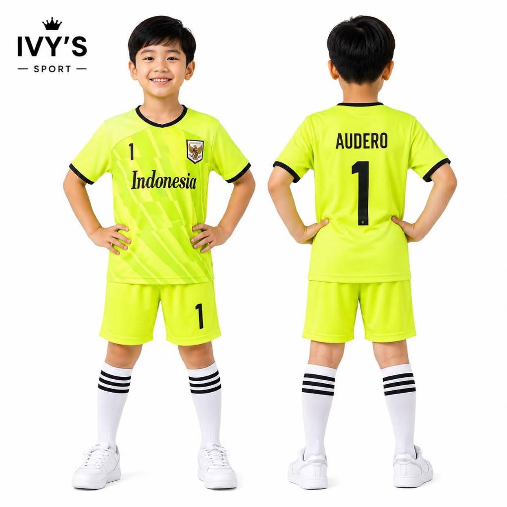 INDONESIAN NATIONAL TEAM CHILDRENS FOOTBALL SHIRT SET STABILO PAES ARHAN ADULT BOYS WORLD CUP LEAGUE