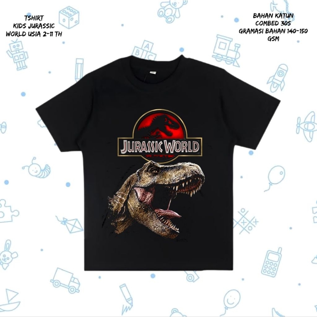 STL STL STL STL|เสื้อผ้าเด็ก Jurassic world 2-11 ปี ผ้าคอตตอนพรีเมี่ยม