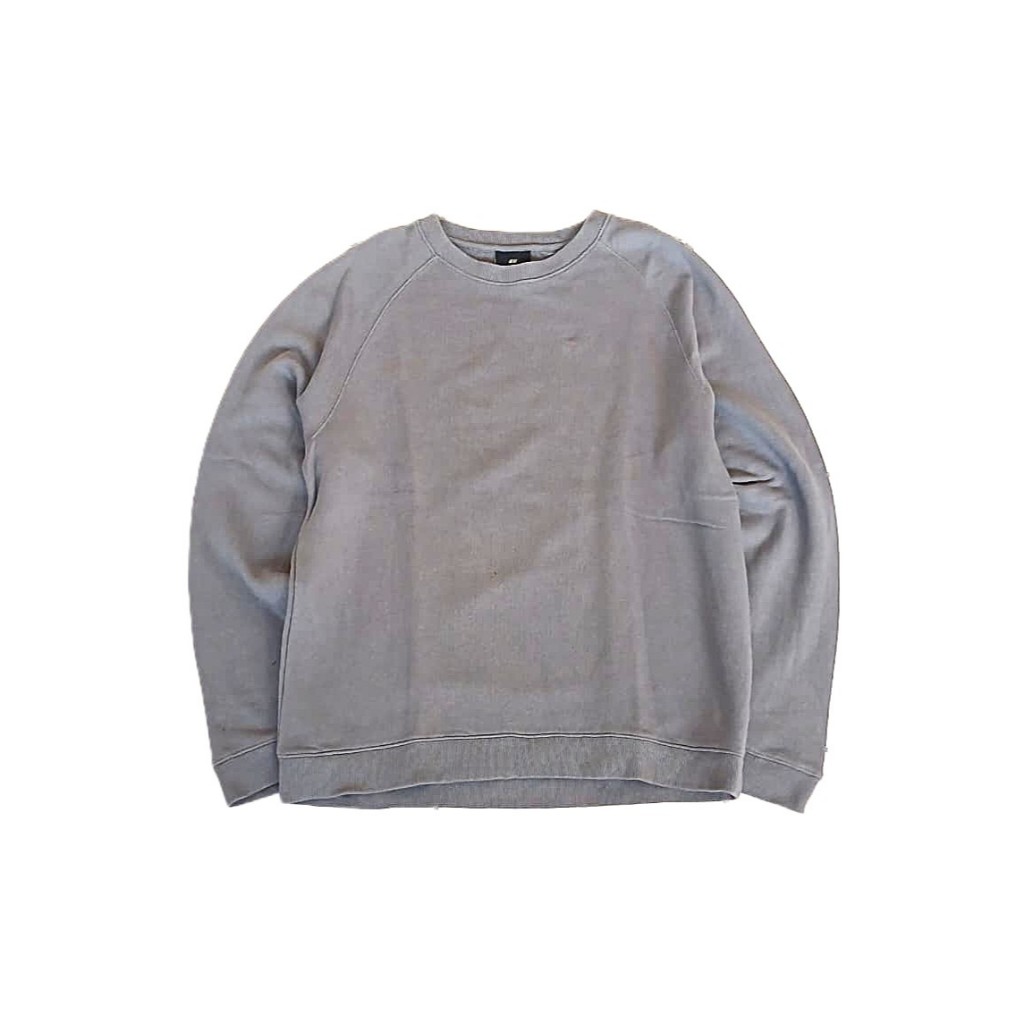 H&M Basic Longleeve Pullover Crewneck สีเทา