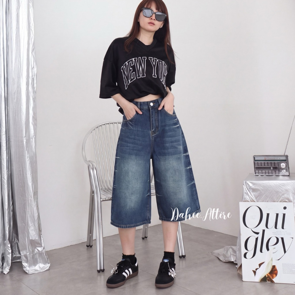 Hapa Jorts - กางเกงยีนส์ขาสั้นผู้หญิง Jorts