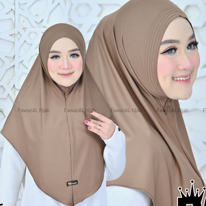 Aleysa premium หน้ากากผ้า Bergo Jarsey ทันทีไม่มีเบาะ ใส่สบาย