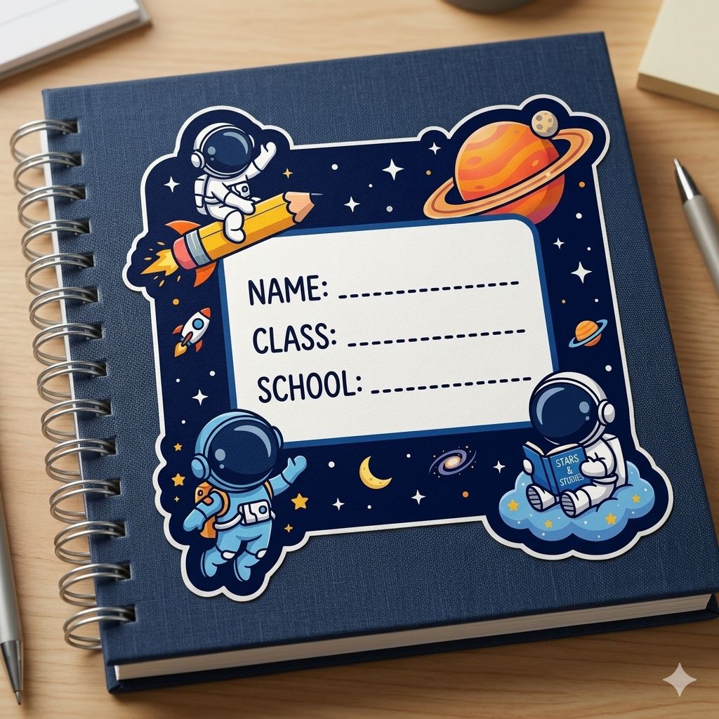 SCHOOL BOOK NAME สติ๊กเกอร์และฉลาก_WITE BOOK CLASS NAME สติ๊กเกอร์ เนื้อหา 21 ชิ้น UK 6UNT4 ซม.