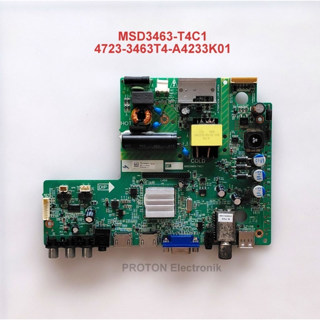MESIN TOSHIBA Philips LED TV เมนบอร์ด 32PHT4002S 32PHT4002S/70 MSD3463-T4C1 MB Mourboard LCD MSD3463