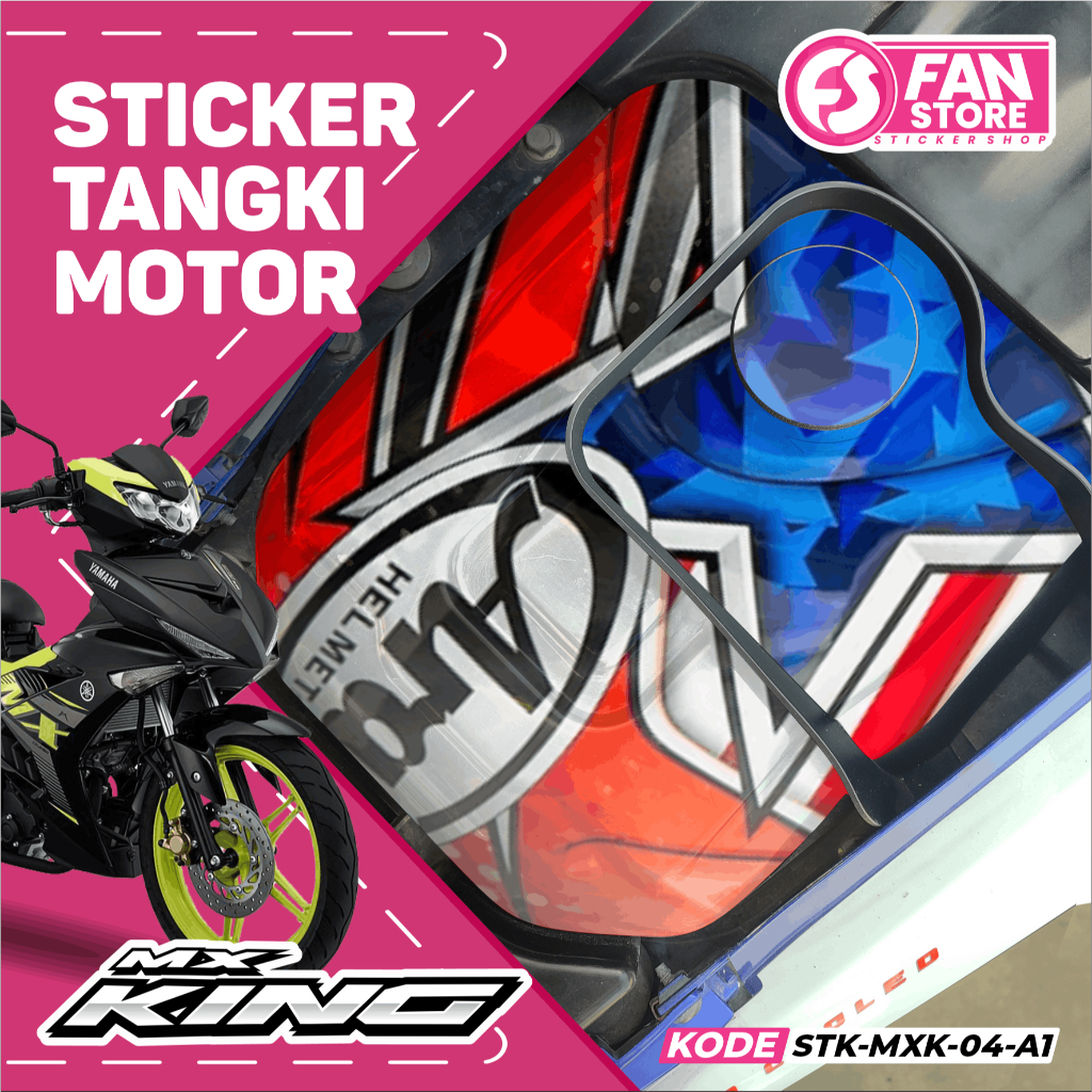 Mx King Tank Sticker Racing Arai Design - ทนทาน Mx King Tank อุปกรณ์เสริมสติกเกอร์สามารถปรับแต่ง - S