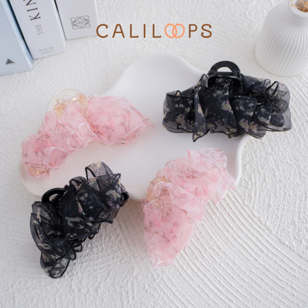 อุปกรณ์เสริมกิ๊บติดผม Caliloops Blink Ribbon Hair Claw ผู้หญิงสไตล์เกาหลี Zavia