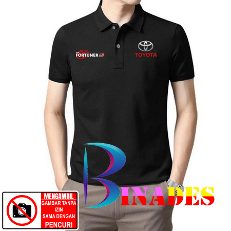 เสื้อโปโล เสื้อคอปก TOYOTA NEW FORTUNER GR SPORT DTF SCREEN PRINTING BINADES