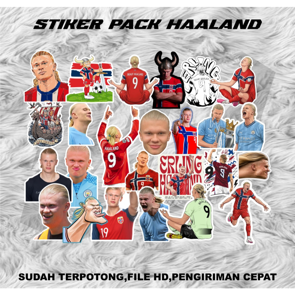 Haaland Man City Sticker Pack แล้วตัดกันน้ํา