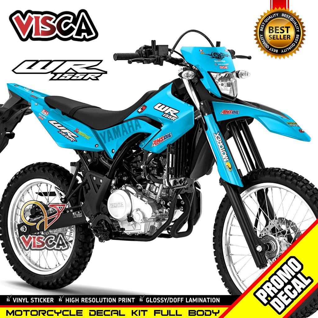 WR 155 Full Body Decal - WR 155 R Fullbody Motorcycle Sticker - Yamaha WR155 Supermoto Decal Plain D