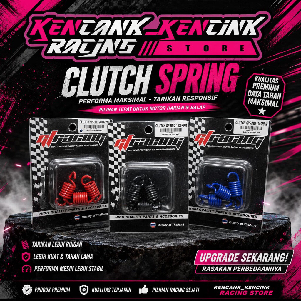 DOUBLE CLASP SPRING 1000RPM 1500RPM 2000RPM UNIVERSAL BEAT MIO SCOOPY NMAX PCX VARIO GF RACING KC_KC