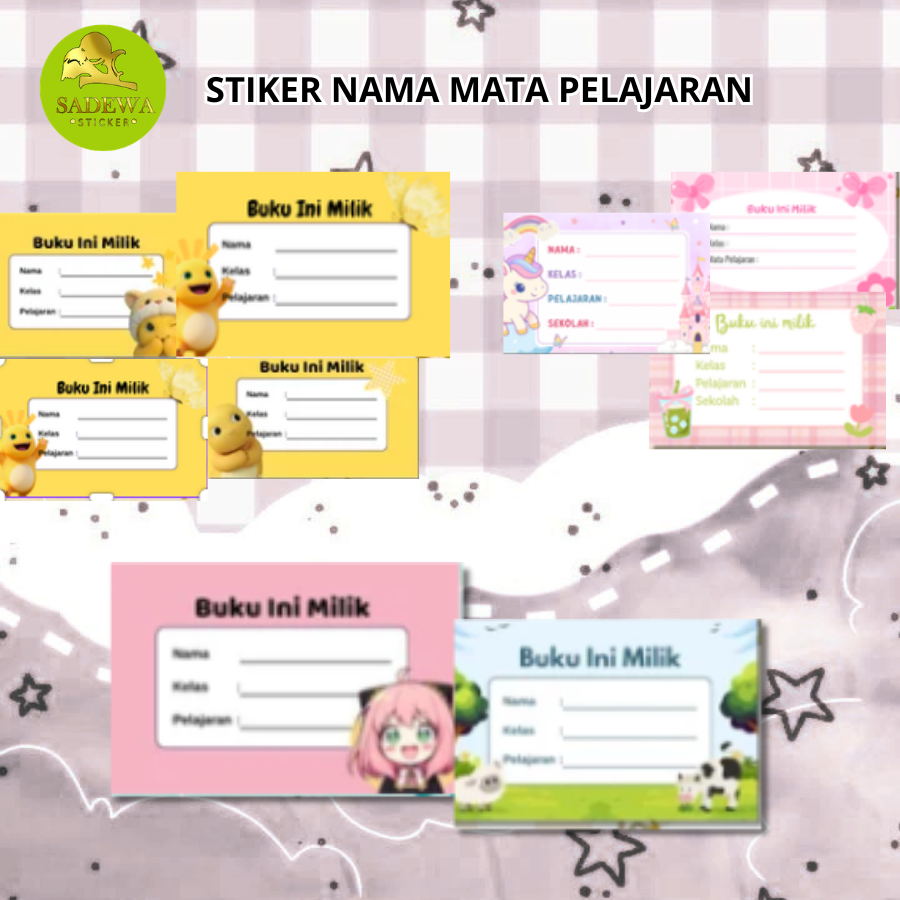 MATA 50 ชิ้น CHARACTER LESSON STICKERS