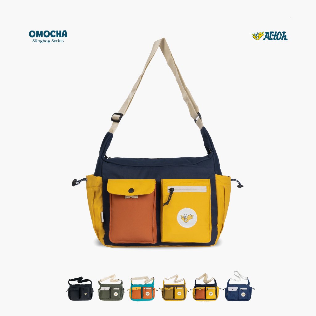 Artch - Omocha Navy Orange - กระเป๋าสะพาย