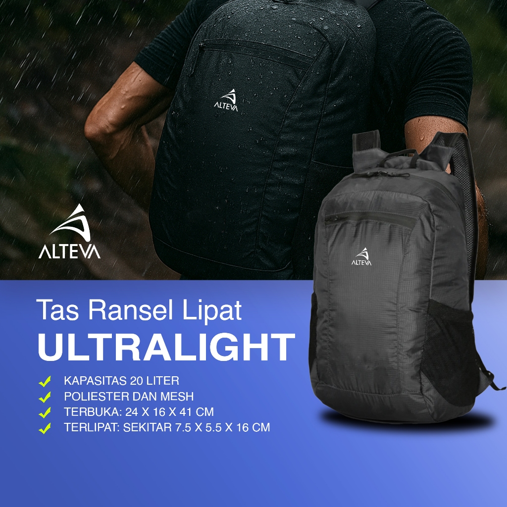 Alteva Packmove Series Ultralight Camping Hiking Summit Instant Backpack 20 L