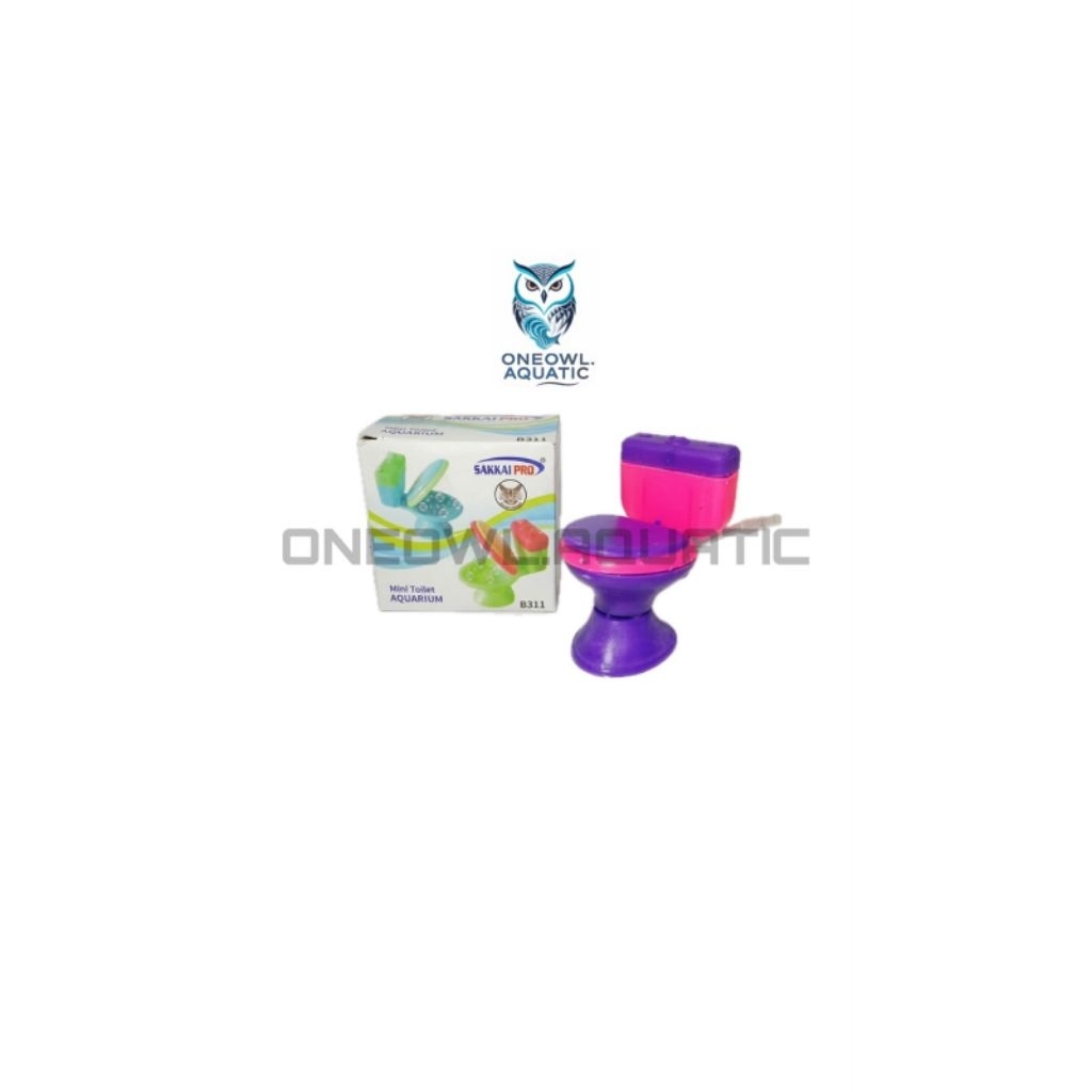 SAKKAI MINI TOILET AQUARIUM ACCESSORIES BUBBLE