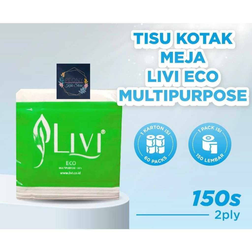 LIVI POP UP MULTIPURPOSE 150s 2ply / ทิชชู่ป๊อปอัพ livi 150 s 2 ชั้น