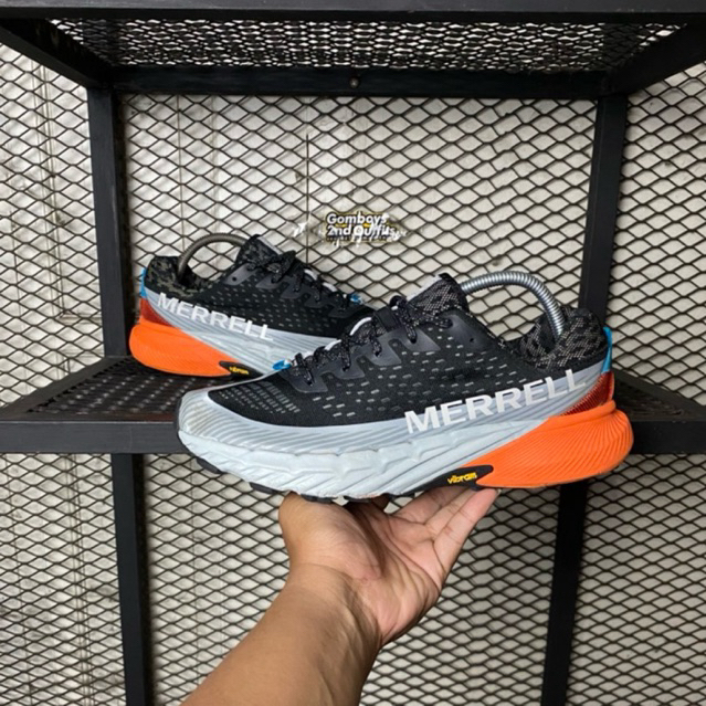 Merrell Agility Peak 5 GORE-TEX สี Black Tangerine Size 41.5 | 26ซม