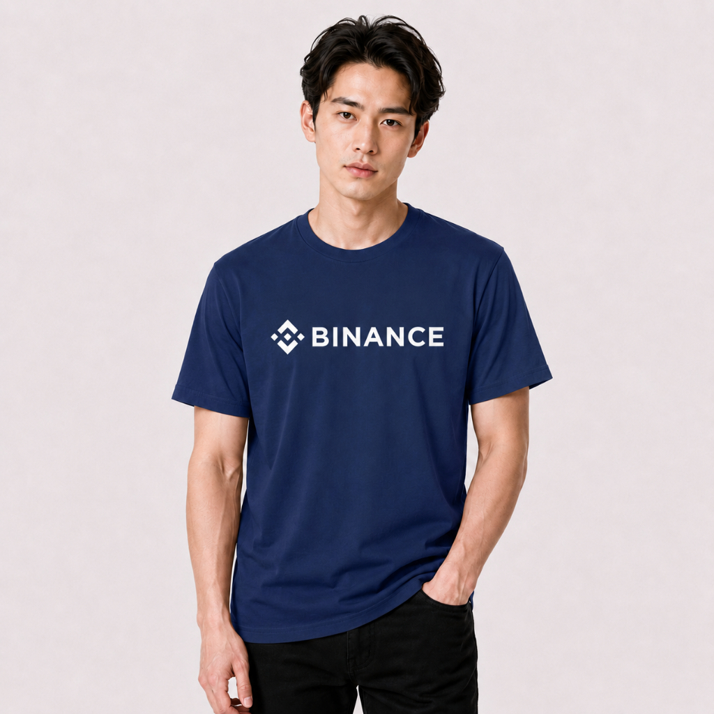 Binance Cryptocurrency Distro เสื้อยืด Regular Fit O คอผ้าฝ้ายแขนสั้น Unisex 30s