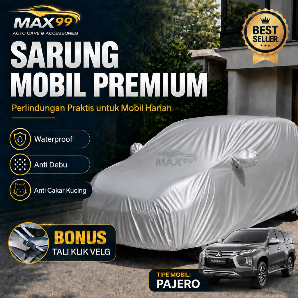 ผ้าคลุมรถ Pajero - ผ้าคลุมตัวถังรถยนต์ Mitsubishi Pajero Silver Coating - Max99