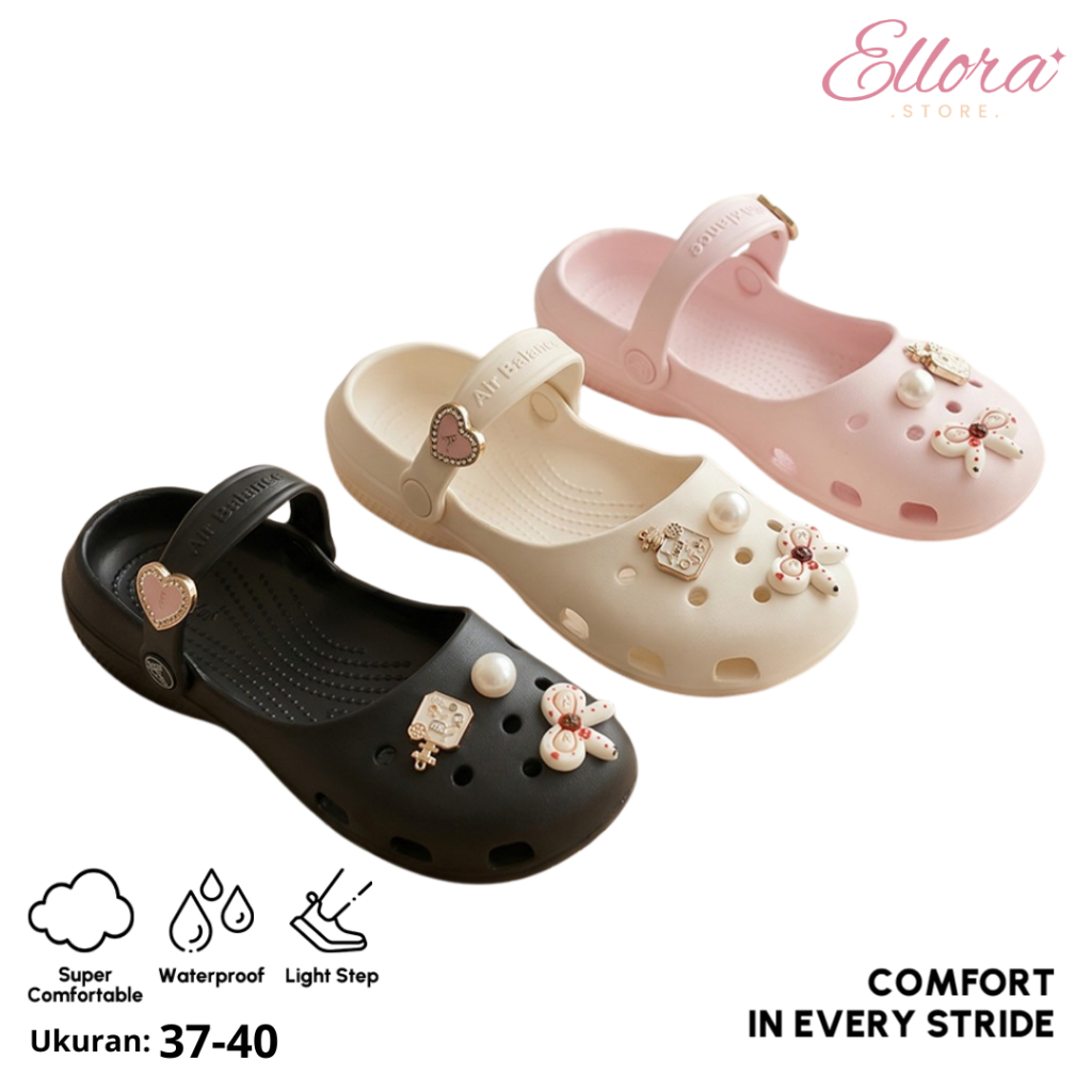 Elolora Shoes Womens Aesthetic Jelly Sandals Salurina Soft Anti-Slip Rubber Strap 861-LV01