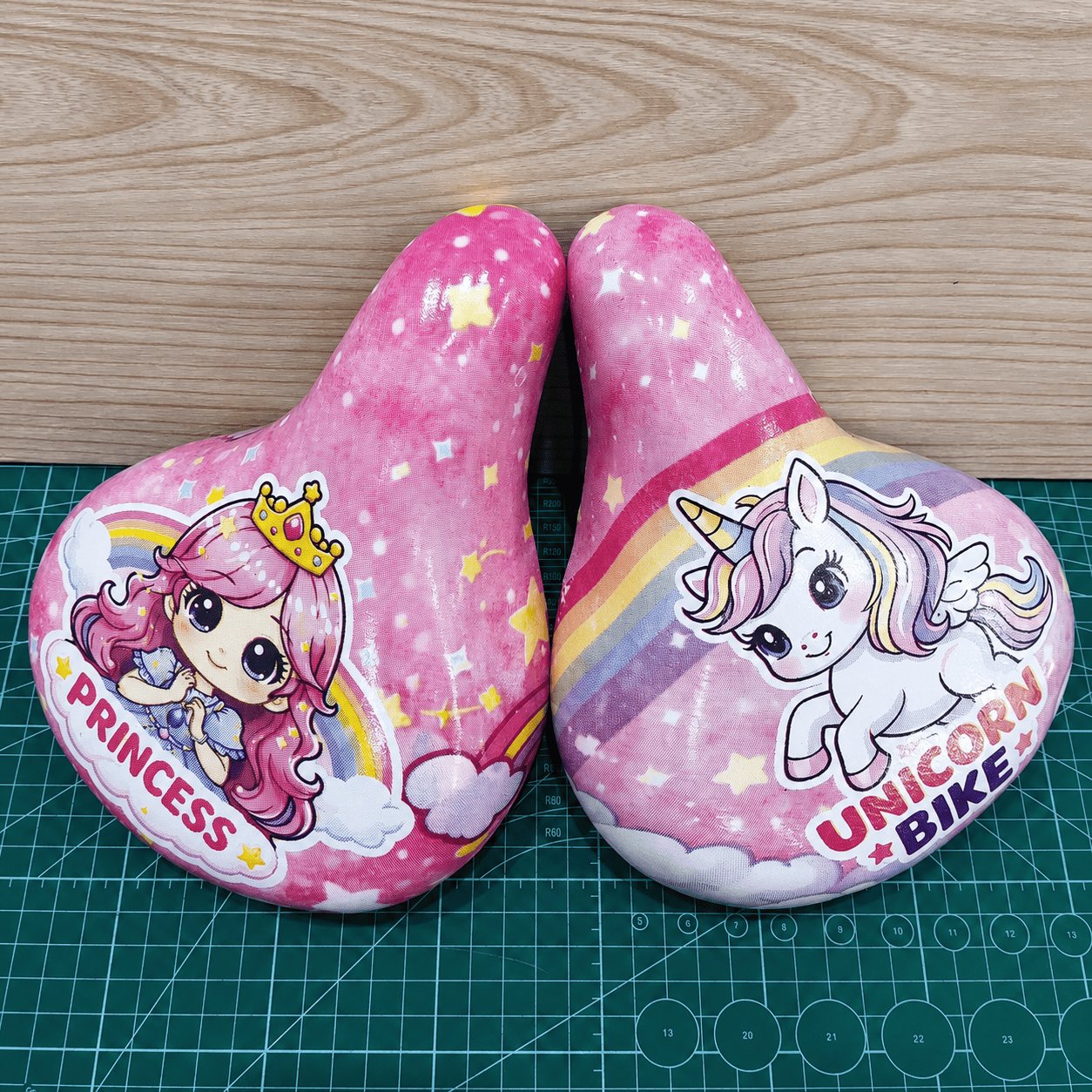 UNICYCLE UC-M168 อานจักรยานเด็กลาย Princess & Unicorn Bike Motif สีชมพู