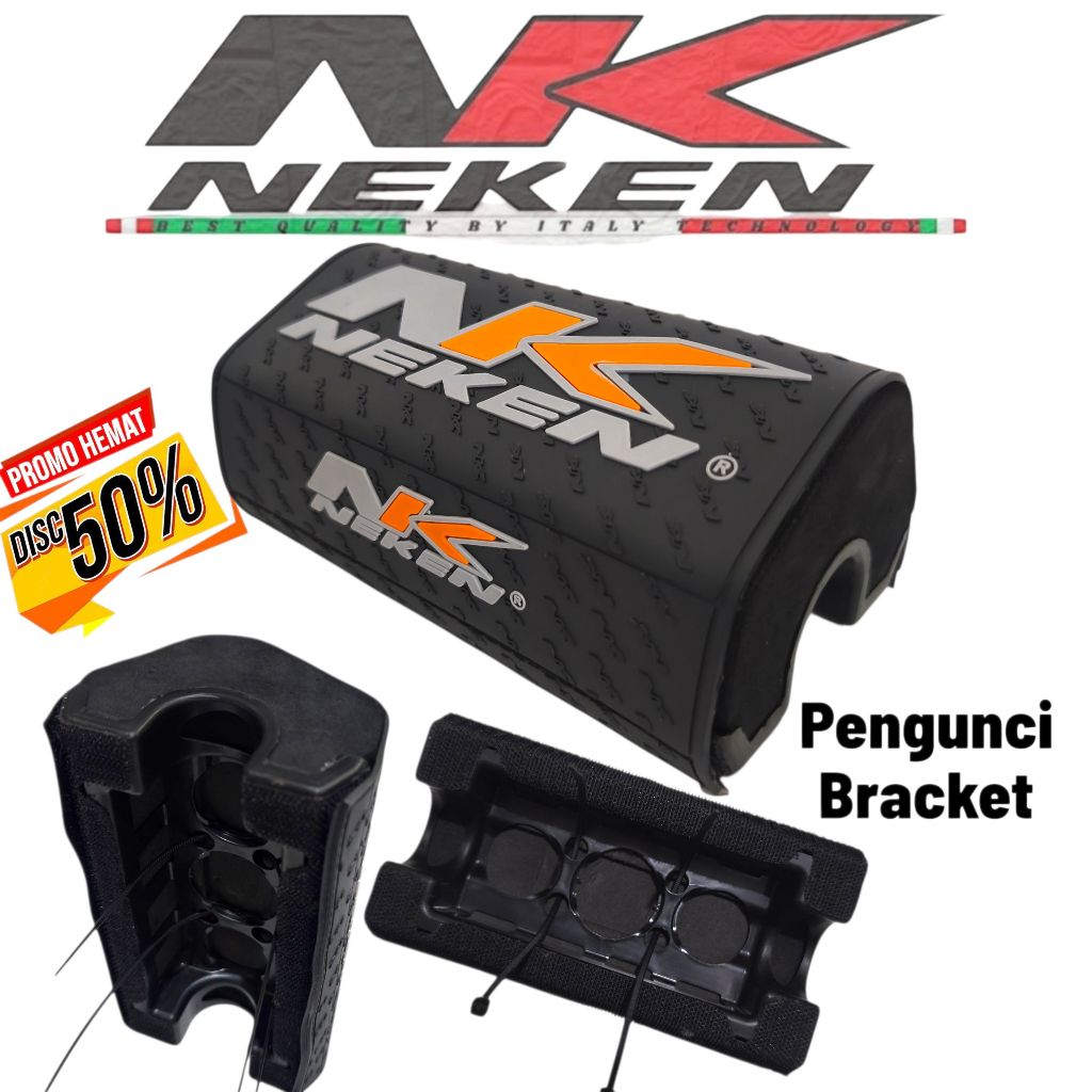 WAREHOUSE นําเข้า NK HANDLEBAR FOAM GREY-ORANGE RUBBER HANDLEBAR FOAM โลโก้ 3D พร้อม COOL DESIGN BRA