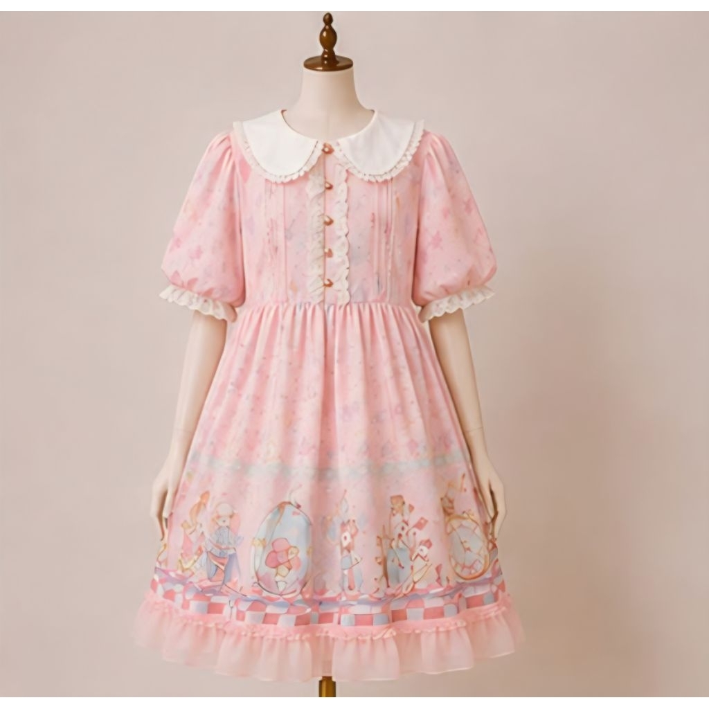 PINK MOLITA DRESS WITH MOTIF