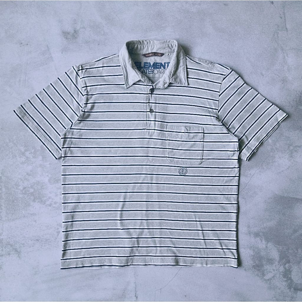 เสื้อโปโลสีเทาลาย Element Skateboard
