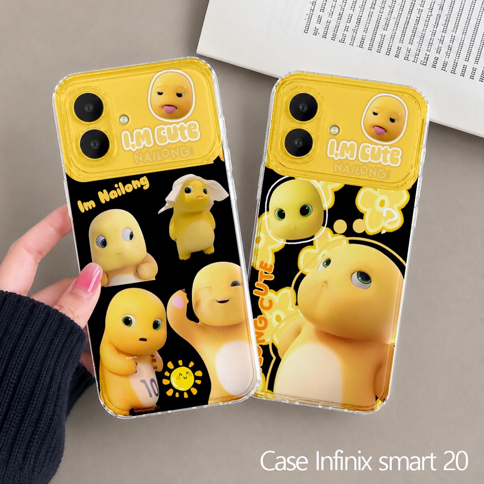 HP Infinix Smart 20 Clear Case ใหม่ล่าสุด 2026 - cute nailong Softcase Procamera Silicon - เคสโทรศัพ