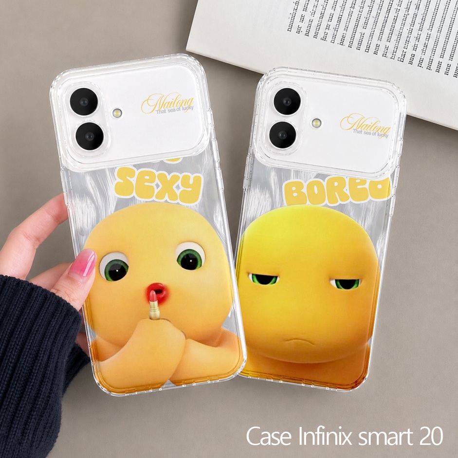 HP Infinix Smart 20 Clear Case ใหม่ล่าสุด 2026 - nailong Procamera Silicon Softcase - เคสโทรศัพท์กัน