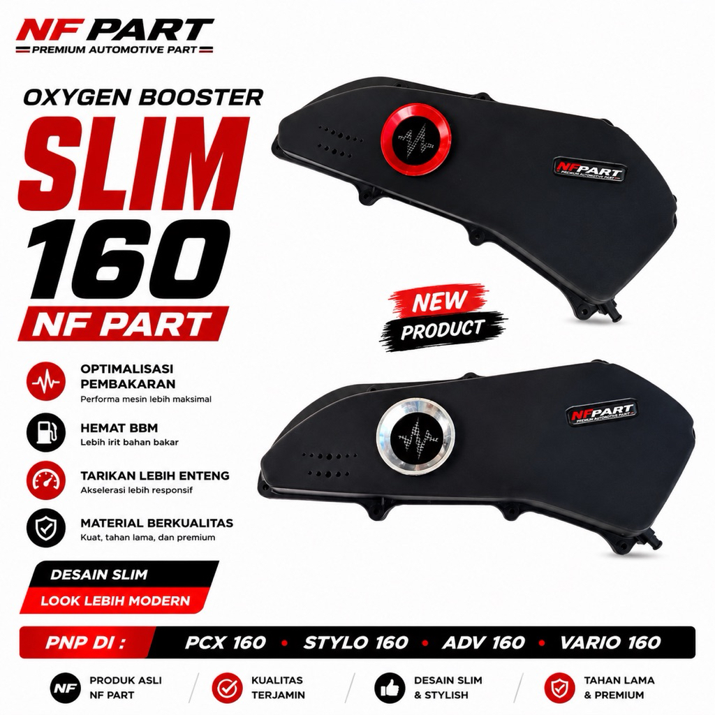 AIR FUNNEL FILTER COVER SLIM MODEL PCX 160 ADV 160 VARIO 160 STYLO 160 OPEN FILTER VELO BOOSTER