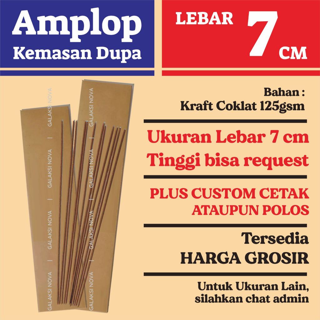 [7 CM WIDTH] INCENSE PACKAGING ENVELOPE | บรรจุภัณฑ์ธูปฮิโอะ | Aesthetic ENVELOPE | ซองบรรจุ | ซองคร