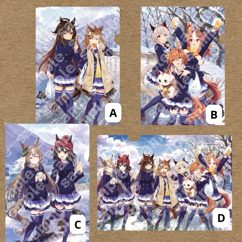 Clearfile ครบรอบ 3 ปี Uma Musume x FamilyMart. Duramente, Jungle Pocket, Curren Chan, Matakadefukuki