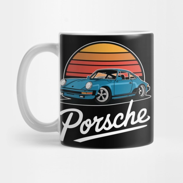 Porsche 911 Vintage Car Art ของขวัญตลก - แก้วน้ําชา Porsche 911