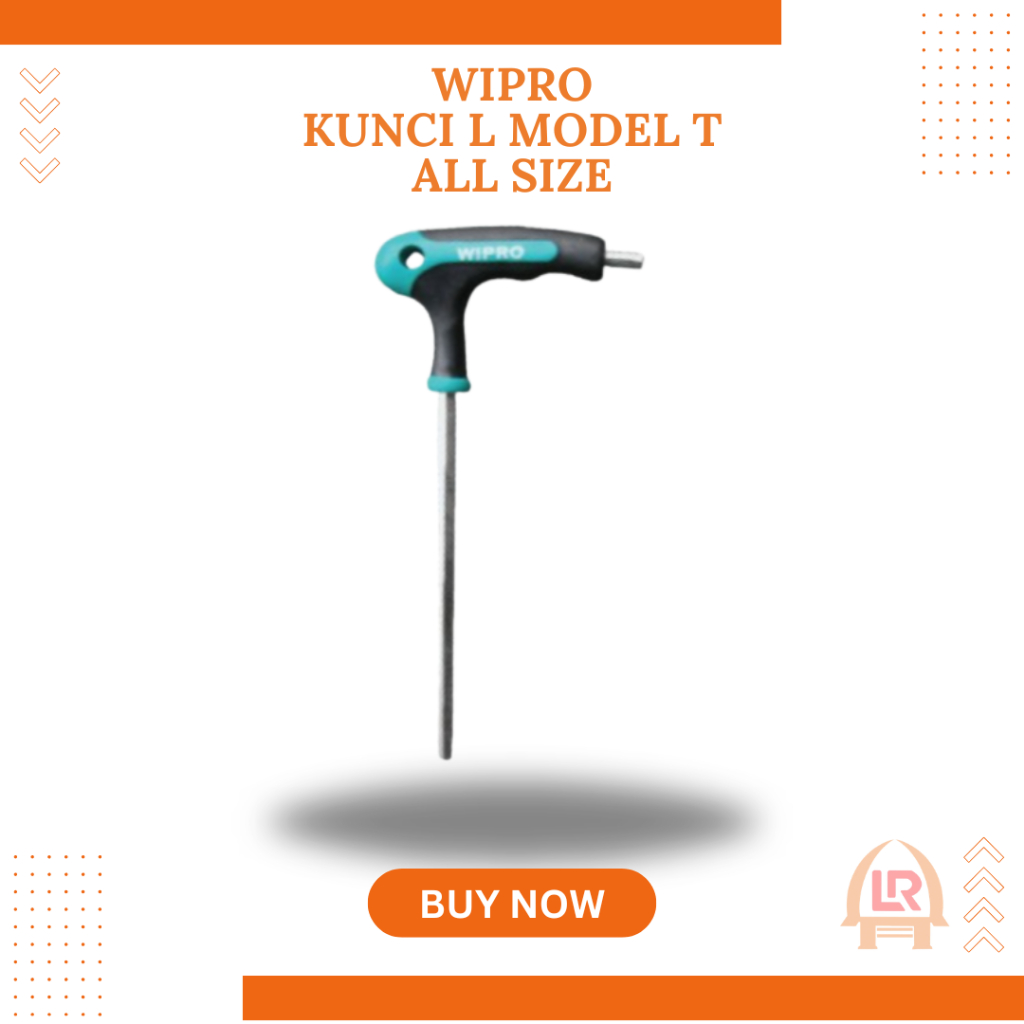 WIPRO กุญแจหกเหลี่ยม รุ่น T 8.0x200mm 10.0x200mm 12.0x200mm Eng
