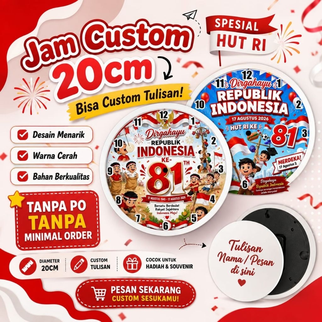 AUGUST WALL CLOCK AUGUST INDEPENDENCE THEME WALL CLOCK สําหรับ AUGUST COURT GIFT EVENTS